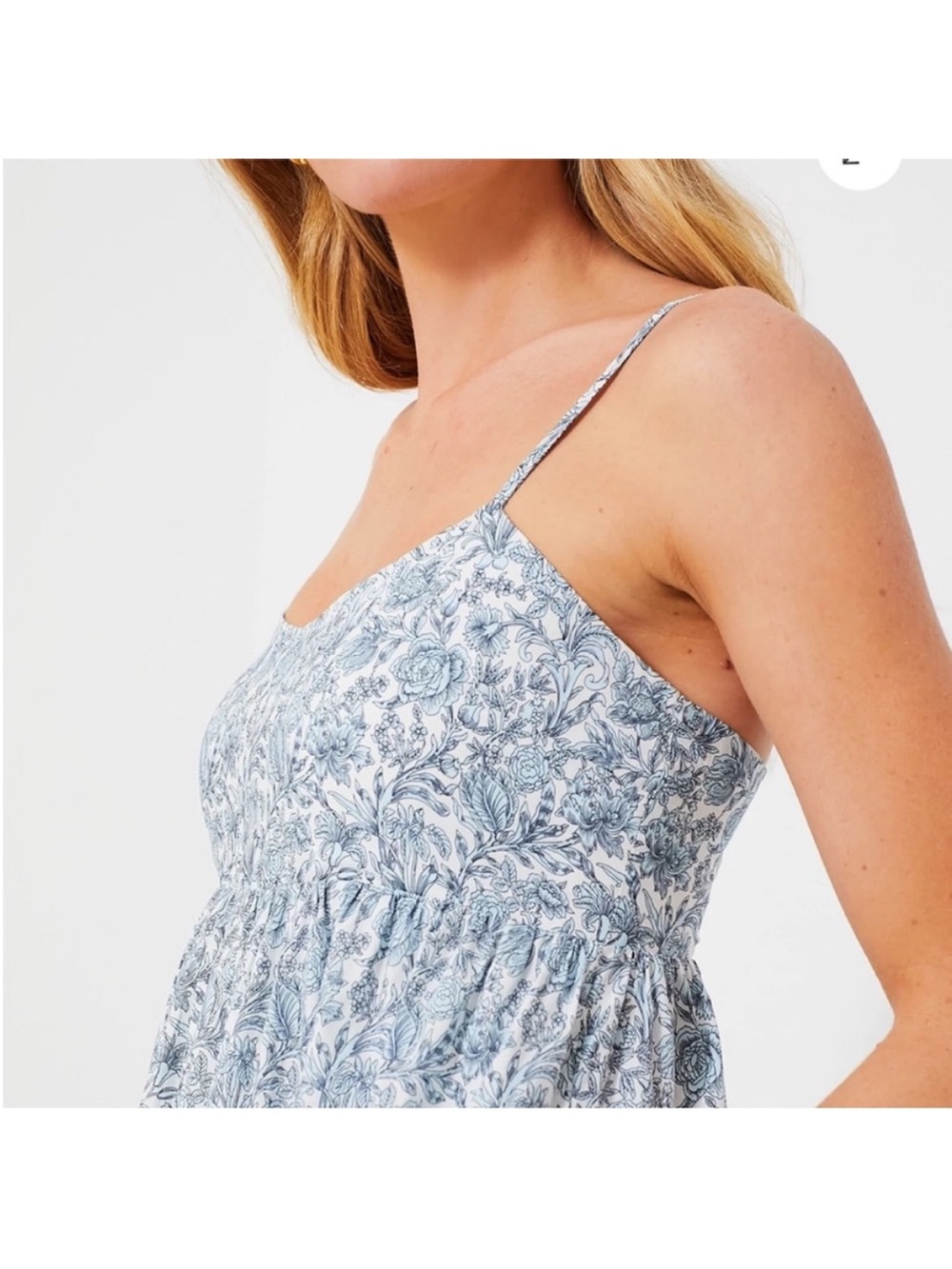 Tuckernuck Teresa Maxi dress. Blue/White floral. M. NWOT - Picture 3 of 10